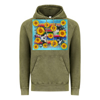 Vintage Olive serape cowhide sunflower Vintage Hoodie - AdoDesignShop