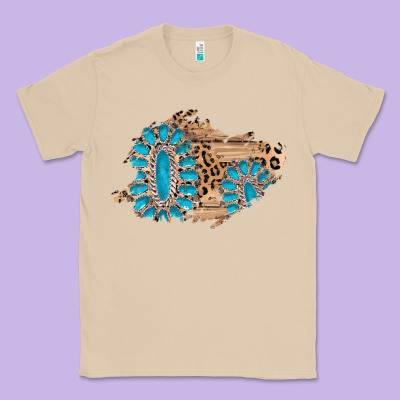 Gemstone Wood Leopard Patch Classic Tee Designed By Adodesignshop