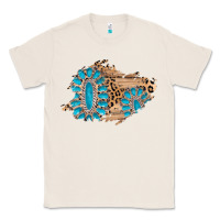Natural gemstone wood leopard patch Classic Tee - AdoDesignShop