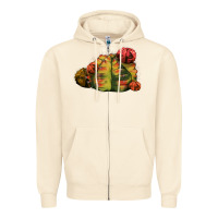 Sandshell Gymnocalycium Variegated Cactus Zipper Hoodie - LillyAllenDesigns