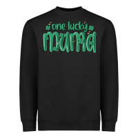 Black one lucky mama Heavyweight Sweatshirt - MaliasSmallBusiness