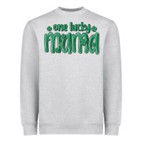 Heather Grey one lucky mama Heavyweight Sweatshirt - MaliasSmallBusiness