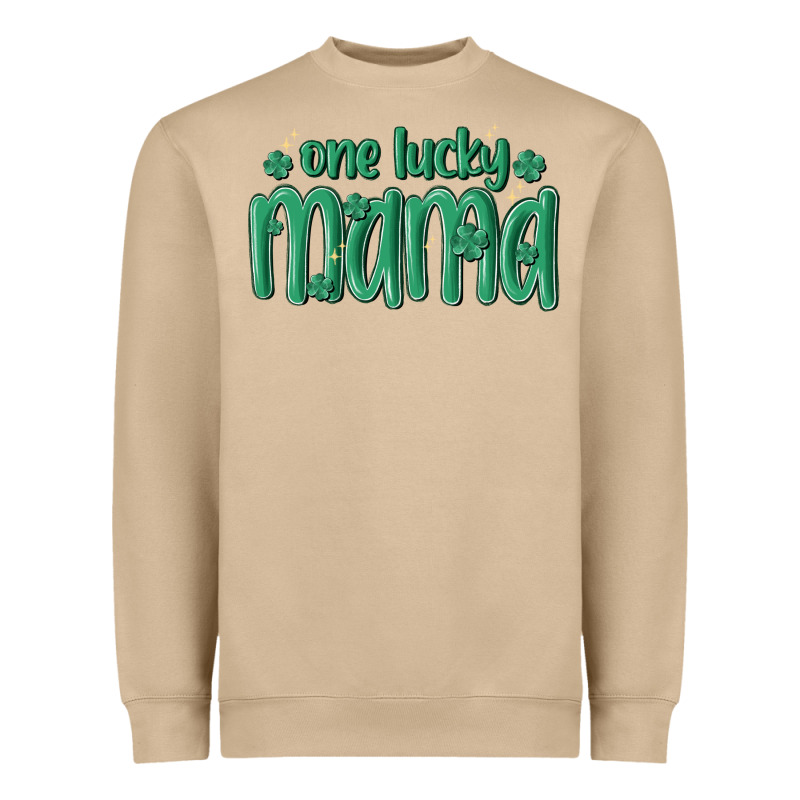 One Lucky Mama Heavyweight Sweatshirt by MaliasSmallBusiness | Teevron
