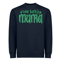 Navy one lucky mama Heavyweight Sweatshirt - MaliasSmallBusiness