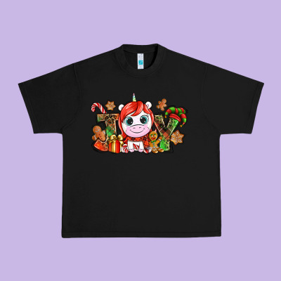 Joy Unicorn Christmas Urban Heavy Tee Designed By Nancycooperartshop