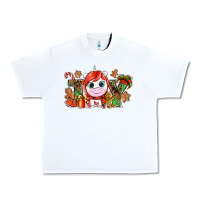 White Joy unicorn Christmas Urban Heavy Tee - NancyCooperArtShop
