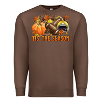 Chestnut Tis' the season Football yellow helmet Premium Sweatshirt - NancyCooperArtShop