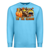 Ocean Blue Tis' the season Football yellow helmet Premium Sweatshirt - NancyCooperArtShop
