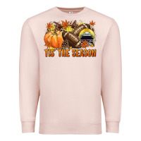 Pale Pink Tis' the season Football yellow helmet Premium Sweatshirt - NancyCooperArtShop