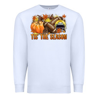 White Tis' the season Football yellow helmet Premium Sweatshirt - NancyCooperArtShop