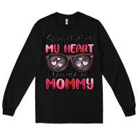 Black sorry ladies my heart belongs to mommy Long Sleeve Tee - MaliasSmallBusiness