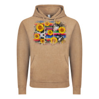 Vintage Coffee serape cowhide sunflower background Vintage Hoodie - AdoDesignShop