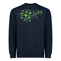 Navy four leaf clover Heavyweight Sweatshirt - MaliasSmallBusiness