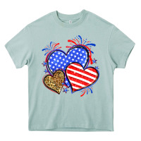 Arona American flag leopard hearts Heavy Core Tee - Neo Western