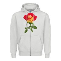 Dove Grey Ketchup And Mustard Rose Zipper Hoodie - LillyAllenDesigns