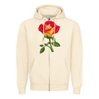 Sandshell Ketchup And Mustard Rose Zipper Hoodie - LillyAllenDesigns