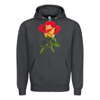 Smoke Ketchup And Mustard Rose Zipper Hoodie - LillyAllenDesigns