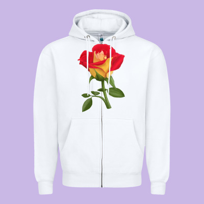 Ketchup And Mustard Rose Zipper Hoodie Designed By Lillyallendesigns