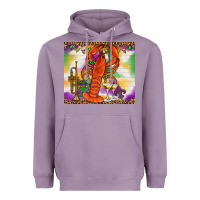 Lavender Mardi Gras crawfish Heavyweight Hoodie - NancyCooperArtShop