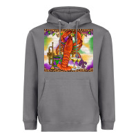 Storm Mardi Gras crawfish Heavyweight Hoodie - NancyCooperArtShop
