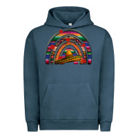 Pigment Midnight Navy Mexico rainbow Urban Hoodie - FaDigitalArtStudio