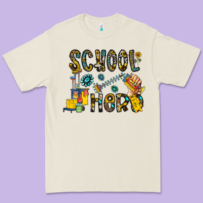 School Hero Premium Tee Designed By Cowhidedigitalart