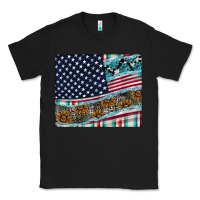 Black American Flag Mouse Pad Classic Tee - CowhideDigitalArt