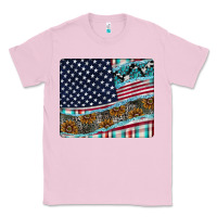 Bubblegum Pink American Flag Mouse Pad Classic Tee - CowhideDigitalArt