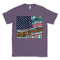 Lavender American Flag Mouse Pad Classic Tee - CowhideDigitalArt