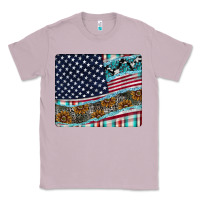 Lilac American Flag Mouse Pad Classic Tee - CowhideDigitalArt