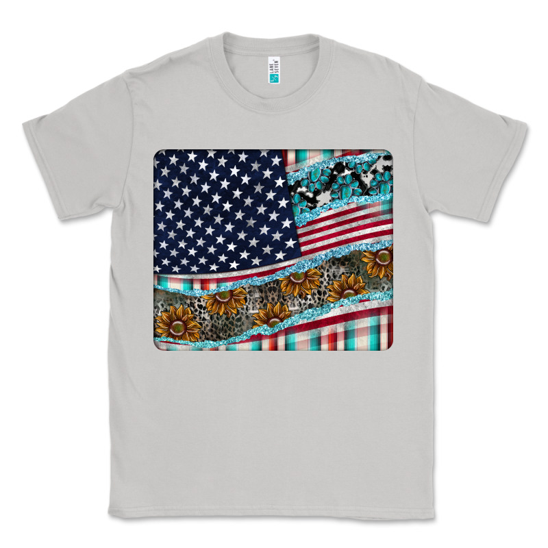 American Flag Mouse Pad Classic Tee by CowhideDigitalArt | Teevron