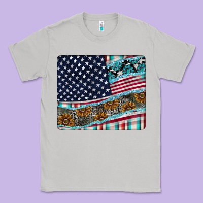 American Flag Mouse Pad Classic Tee Designed By Cowhidedigitalart