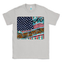 Moon Dust American Flag Mouse Pad Classic Tee - CowhideDigitalArt