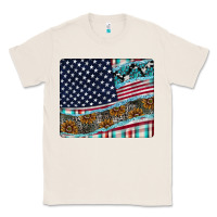 Natural American Flag Mouse Pad Classic Tee - CowhideDigitalArt