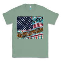 Sage American Flag Mouse Pad Classic Tee - CowhideDigitalArt