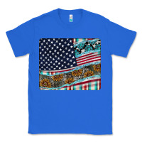 True Royal American Flag Mouse Pad Classic Tee - CowhideDigitalArt
