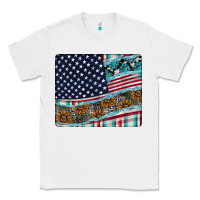 White American Flag Mouse Pad Classic Tee - CowhideDigitalArt