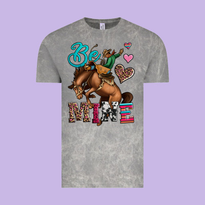 Be Mine Cowboy Rodeo Valentines Day Vintage Tee Designed By Jasminsmagicworld