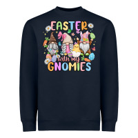 Navy easter  with my gnomies Heavyweight Sweatshirt - MaliasSmallBusiness