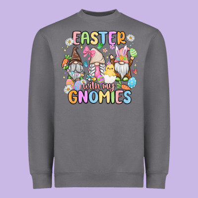 Easter  With My Gnomies Heavyweight Sweatshirt Designed By Maliassmallbusiness