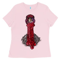 Bubblegum Pink gobble head Ladies Tee - RanaPortraitStore