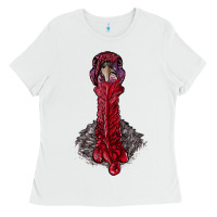 White gobble head Ladies Tee - RanaPortraitStore