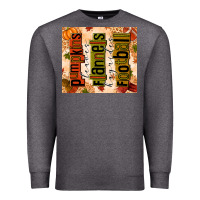 Charcoal Heather Pumpkins Leaves Flannels Hayrides Football Premium Sweatshirt - texasbilliewilder