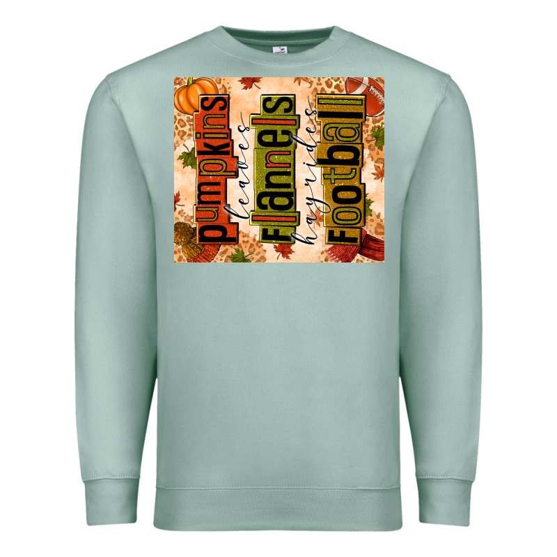Pumpkins Leaves Flannels Hayrides Football Premium Sweatshirt by texasbilliewilder | Teevron