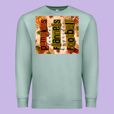 Pumpkins Leaves Flannels Hayrides Football Premium Sweatshirt Designed By Texasbilliewilder