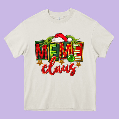 Christmas Meme Claus Heavy Core Tee Designed By Fadigitalartstudio