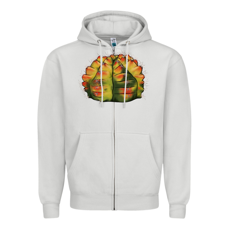 Gymnocalycium Variegated Cactus Zipper Hoodie by LillyAllenDesigns | Teevron