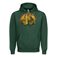 Sports Green Gymnocalycium Variegated Cactus Zipper Hoodie - LillyAllenDesigns