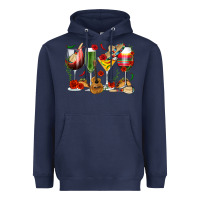 Navy Mexico Wine Glasses Heavyweight Hoodie - texasbilliewilder