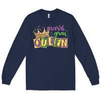 Navy mardi gras queen Long Sleeve Tee - MaliasSmallBusiness